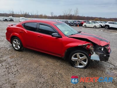Czwarte zdjęcie samochodu z boku: 2013 DODGE AVENGER SE VIN:1C3CDZAG2DN771655 - miniatura