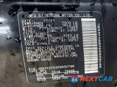 Zdjęcie 13 z 13 samochodu: 2024 NISSAN ARMADA PLATINUM VIN:JN8AY2DB3R9850786 - miniatura