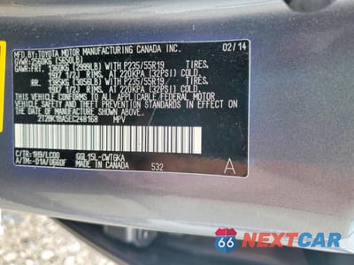 Zdjęcie 14 z 14 samochodu: 2014 LEXUS RX 350 BASE VIN:2T2BK1BA5EC248168 - miniatura