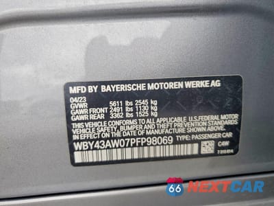 Zdjęcie 13 z 14 samochodu: 2023 BMW I4 EDRIVE 35 VIN:WBY43AW07PFP98069 - miniatura