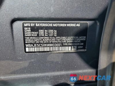 Zdjęcie 13 z 13 samochodu: 2019 BMW 540 I VIN:WBAJE5C5XKWW03691 - miniatura