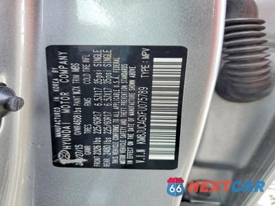 Zdjęcie 13 z 13 samochodu: 2015 HYUNDAI TUCSON SE VIN:KM8JUCAGXFU075789 - miniatura
