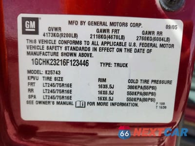 Zdjęcie 13 z 13 samochodu: 2006 CHEVROLET SILVERADO K2500 HEAVY DUTY VIN:1GCHK23216F123446 - miniatura