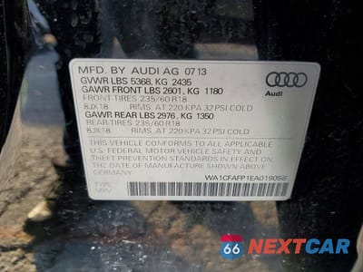 Zdjęcie 13 z 13 samochodu: 2014 AUDI Q5 PREMIUM VIN:WA1CFAFP1EA019058 - miniatura