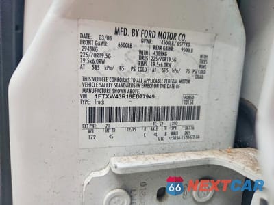 Zdjęcie 12 z 12 samochodu: 2008 FORD F450 SUPER DUTY VIN:1FTXW43R18ED77949 - miniatura