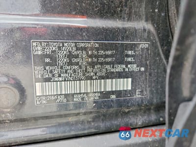 Zdjęcie 13 z 13 samochodu: 2022 TOYOTA RAV4 HYBRID XLE VIN:JTMRWRFV7ND137790 - miniatura