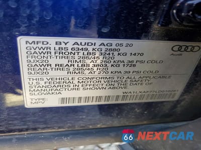 Zdjęcie 13 z 13 samochodu: 2020 AUDI Q7 PREMIUM PLUS VIN:WA1LXAF77LD010261 - miniatura