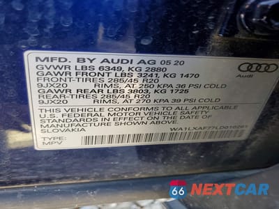 Zdjęcie 13 z 13 samochodu: 2020 AUDI Q7 PREMIUM PLUS VIN:WA1LXAF77LD010261 - miniatura