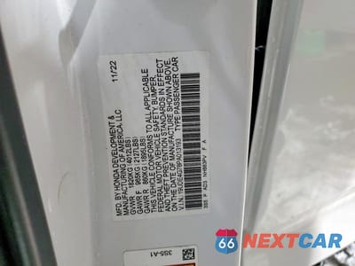 Zdjęcie 13 z 13 samochodu: 2023 ACURA INTEGRA A-SPEC TECH VIN:19UDE4G78PA013193 - miniatura