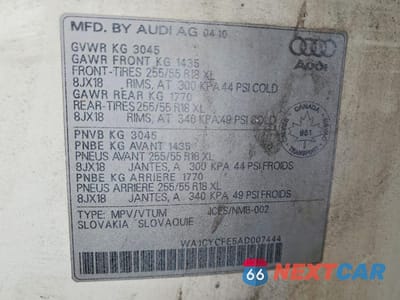 Zdjęcie 13 z 13 samochodu: 2010 AUDI Q7 PREMIUM VIN:WA1CYCFE5AD007444 - miniatura