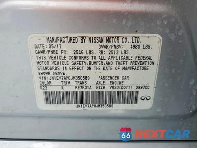 Zdjęcie 12 z 12 samochodu: 2018 INFINITI Q50 3.0T LUXE VIN:JN1EV7AP0JM350589 - miniatura