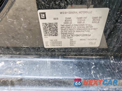 Zdjęcie 12 z 12 samochodu: 2019 CHEVROLET SILVERADO K2500 HEAVY DUTY LTZ VIN:1GC1KTEY0KF120914 - miniatura