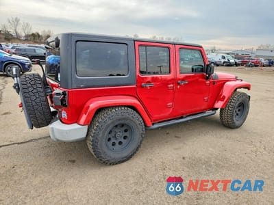 Trzecie zdjęcie samochodu z tyłu: 2014 JEEP WRANGLER UNLIMITED SPORT VIN:1C4BJWDG3EL182086 - miniatura