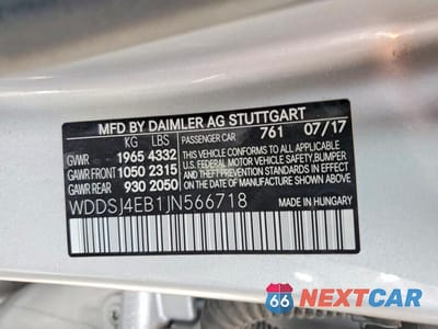 Zdjęcie 12 z 12 samochodu: 2018 MERCEDES-BENZ CLA 250 VIN:WDDSJ4EB1JN566718 - miniatura
