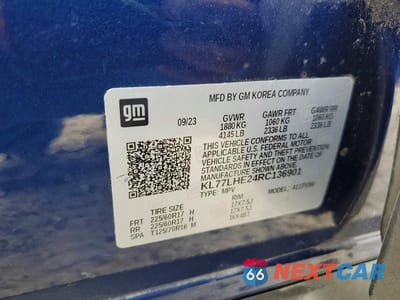 Zdjęcie 12 z 12 samochodu: 2024 CHEVROLET TRAX 1LT VIN:KL77LHE24RC136901 - miniatura