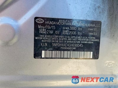 Zdjęcie 12 z 12 samochodu: 2016 HYUNDAI ELANTRA SE VIN:5NPDH4AE4GH699545 - miniatura
