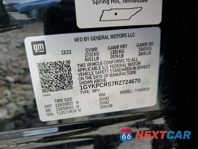 Zdjęcie 13 z 13 samochodu: 2024 CADILLAC XT6 PREMIUM LUXURY VIN:1GYKPCRS7RZ724670 - miniatura