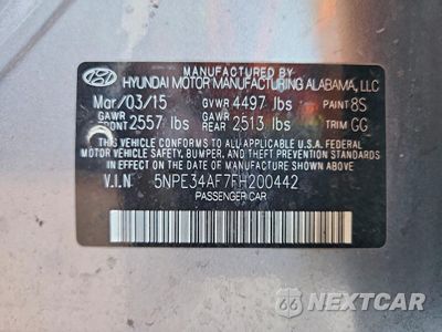 Zdjęcie 12 z 13 samochodu: 2015 HYUNDAI SONATA LIMITED VIN:5NPE34AF7FH200442 - miniatura