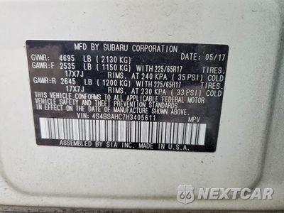 Zdjęcie 13 z 13 samochodu: 2017 SUBARU OUTBACK 2.5I PREMIUM VIN:4F4BFAHC7H3405611 - miniatura