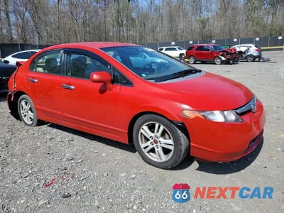 Czwarte zdjęcie samochodu z boku: 2007 HONDA CIVIC VIN:2HGFA165X7H511061 - miniatura