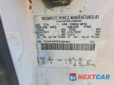 Zdjęcie 12 z 12 samochodu: 2007 FORD F350 SUPER DUTY VIN:1FDWF36P97EA60964 - miniatura