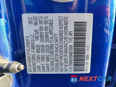Zdjęcie 13 z 13 samochodu: 2022 HONDA CR-V EX VIN:7FARW1H54NE016064 - miniatura