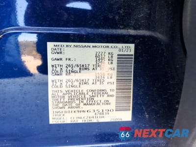 Zdjęcie 12 z 12 samochodu: 2023 NISSAN FRONTIER SV VIN:1N6ED1EK9PN635190 - miniatura