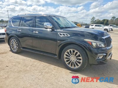 Czwarte zdjęcie samochodu z boku: 2016 INFINITI QX80 BASE VIN:JN8AZ2NE0G9121132 - miniatura