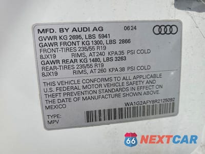 Zdjęcie 13 z 13 samochodu: 2024 AUDI Q5 E PREMIUM 55 VIN:WA1G2AFY8R2125092 - miniatura