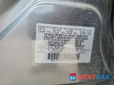Zdjęcie 13 z 13 samochodu: 2020 NISSAN KICKS S VIN:3N1CP5BVXLL561167 - miniatura