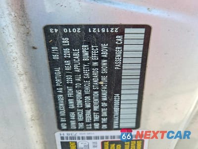 Zdjęcie 13 z 13 samochodu: 2011 VOLKSWAGEN EOS KOMFORT VIN:WVWAA7AH6BV000234 - miniatura