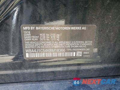 Zdjęcie 12 z 12 samochodu: 2019 BMW 430I GRAN COUPE VIN:WBA4J1C54KBM18366 - miniatura