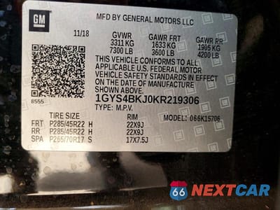 Zdjęcie 13 z 13 samochodu: 2019 CADILLAC ESCALADE LUXURY VIN:1GYS4BKJ0KR219306 - miniatura
