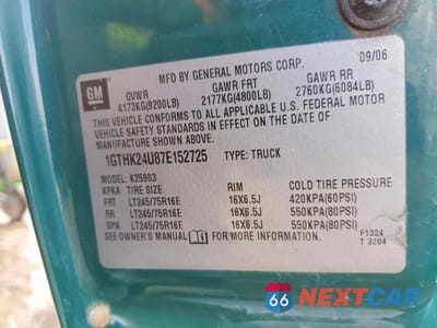Zdjęcie 13 z 13 samochodu: 2007 GMC SIERRA K2500 HEAVY DUTY VIN:1GTHK24U87E152725 - miniatura