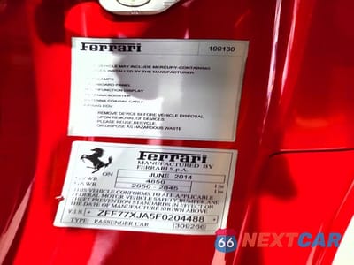 Zdjęcie 12 z 12 samochodu: 2015 FERRARI CALIFORNIA T VIN:ZFF77XJA5F0204488 - miniatura
