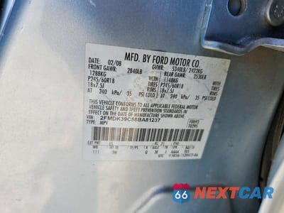 Zdjęcie 13 z 13 samochodu: 2008 FORD EDGE LIMITED VIN:2FMDK39C58BA81237 - miniatura