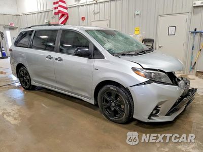 Czwarte zdjęcie samochodu z boku: 2020 TOYOTA SIENNA SE 7-PASSENGER VIN:5TDEZ3DC8LS232753 - miniatura