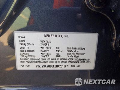 Zdjęcie 14 z 14 samochodu: 2024 TESLA MODEL Y VIN:7SAYGDEE0RA251027 - miniatura