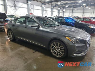 Czwarte zdjęcie samochodu z boku: 2018 GENESIS G80 5.0 ULTIMATE VIN:KMHGN4JF7JU251212 - miniatura