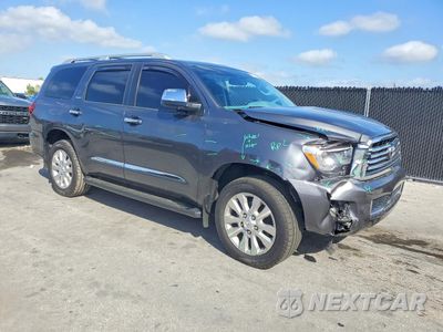 Czwarte zdjęcie samochodu z boku: 2021 TOYOTA SEQUOIA PLATINUM VIN:5TDGY5A14MS075556 - miniatura