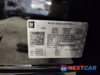 Zdjęcie 13 z 13 samochodu: 2019 BUICK ENCLAVE AVENIR VIN:5GAEVCKW1KJ254261 - miniatura