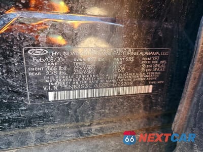 Zdjęcie 13 z 13 samochodu: 2020 HYUNDAI SANTA FE SEL VIN:5NMS3CAD0LH223209 - miniatura