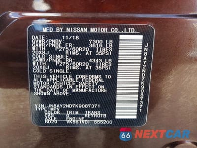 Zdjęcie 13 z 13 samochodu: 2019 NISSAN ARMADA SL VIN:JN8AY2ND7K9087371 - miniatura