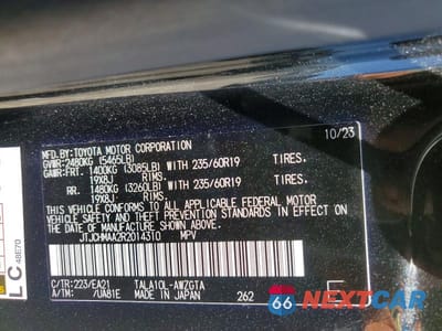 Zdjęcie 14 z 14 samochodu: 2024 LEXUS RX 350 PREMIUM VIN:JTJCHMAA2R2014310 - miniatura