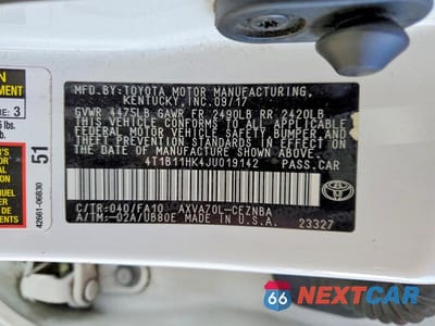Zdjęcie 13 z 13 samochodu: 2018 TOYOTA CAMRY LE VIN:4T1B11HK4JU019142 - miniatura
