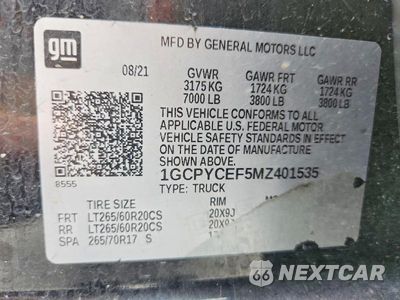 Zdjęcie 12 z 12 samochodu: 2021 CHEVROLET SILVERADO K1500 TRAIL BOSS CUSTOM VIN:1GCPYCEF5MZ401535 - miniatura