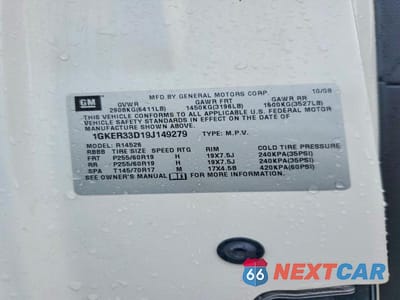 Zdjęcie 13 z 13 samochodu: 2009 GMC ACADIA SLT-2 VIN:1GKER33D19J149279 - miniatura