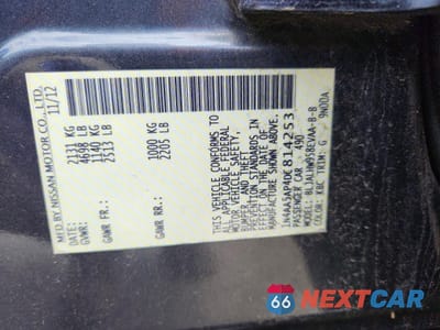 Zdjęcie 12 z 12 samochodu: 2013 NISS MAXIMA VIN:1N4AA5AP4DC814253 - miniatura