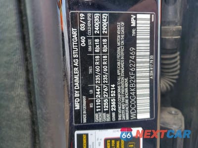 Zdjęcie 12 z 12 samochodu: 2019 MERCEDES-BENZ GLC 300 4MATIC VIN:WDC0G4KB2KF627469 - miniatura