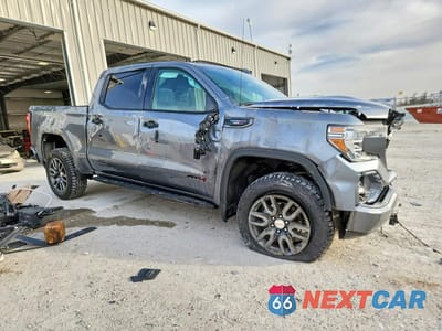 Czwarte zdjęcie samochodu z boku: 2021 GMC SIERRA K1500 AT4 VIN:1GTU9EET4MZ279560 - miniatura